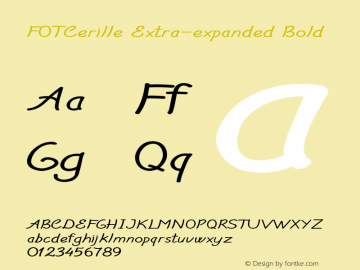 FOTCerille-ExtraexpandedBold Version 1.000 Font Sample