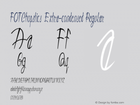 FOTChopstics-ExtracondensedRegular Version 1.000 Font Sample