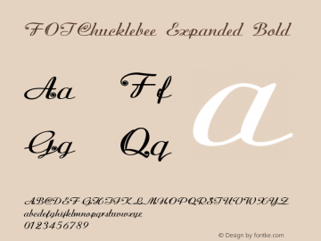 FOTChucklebee-ExpandedBold Version 1.000 Font Sample