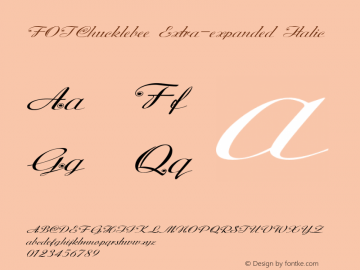 FOTChucklebee-ExtraexpandedItalic Version 1.000 Font Sample