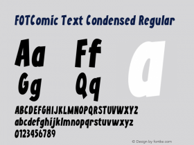 FOTComicText-CondensedRegular Version 1.000 Font Sample