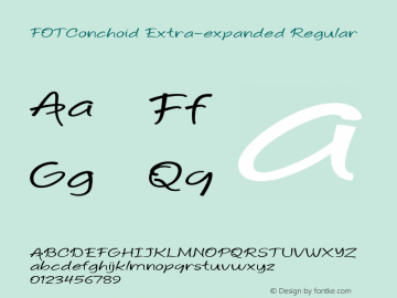 FOTConchoid-ExtraexpandedRegular Version 1.000 Font Sample