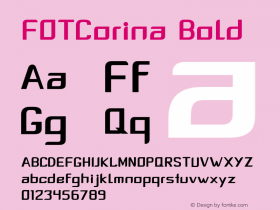 FOTCorina-Bold Version 1.000图片样张