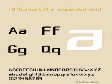 FOTCorina-ExtraexpandedBold Version 1.000图片样张