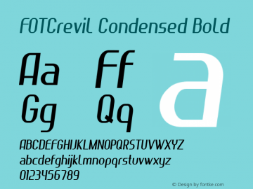 FOTCrevil-CondensedBold Version 1.000 Font Sample