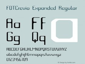 FOTCrevio-ExpandedRegular Version 1.000 Font Sample