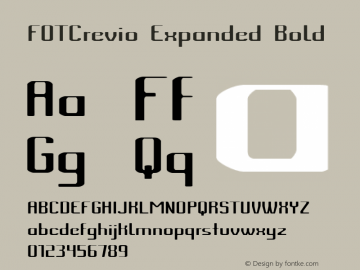 FOTCrevio-ExpandedBold Version 1.000 Font Sample
