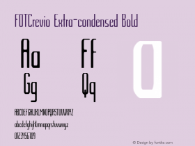 FOTCrevio-ExtracondensedBold Version 1.000 Font Sample