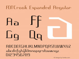 FOTCrook-ExpandedRegular Version 1.000 Font Sample