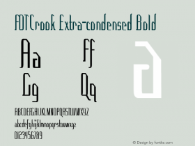 FOTCrook-ExtracondensedBold Version 1.000 Font Sample