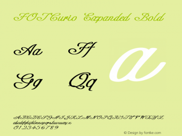 FOTCurio-ExpandedBold Version 1.000图片样张