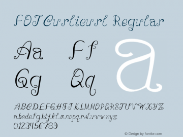 FOTCurlicurl Version 1.000 Font Sample