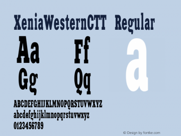 XeniaWesternCTT Regular 1.000.000 Font Sample