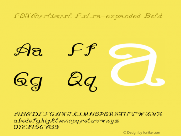 FOTCurlicurl-ExtraexpandedBold Version 1.000 Font Sample