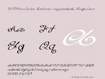 FOTCurlivia-ExtraexpandedRegular Version 1.000 Font Sample