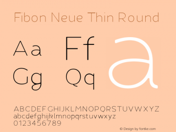 Fibon Neue Thin Round Version 1.0图片样张