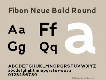 Fibon Neue Bold Round Version 1.0图片样张