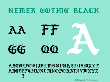 Nemek Gothic Black  Font Sample
