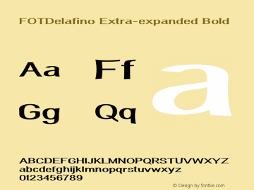 FOTDelafino-ExtraexpandedBold Version 1.000图片样张