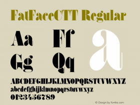 FatFaceCTT Regular 1.000.000 Font Sample