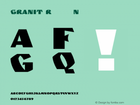 GRANIT Rus Normal 10:10:1966 Font Sample