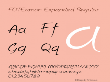 FOTEamon-ExpandedRegular Version 1.500 Font Sample