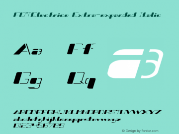 FOTElectrico-ExtraexpandedItalic Version 1.000图片样张