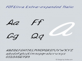 FOTEliva-ExtraexpandedItalic Version 1.000图片样张