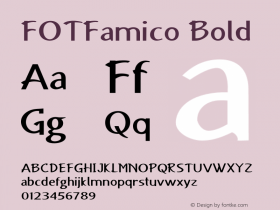 FOTFamico-Bold Version 1.000图片样张