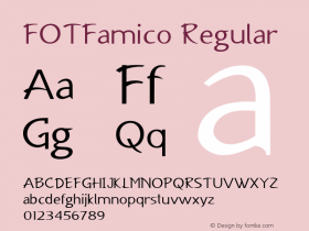 FOTFamico Version 1.000 Font Sample