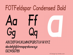 FOTFeldspar-CondensedBold Version 1.000 Font Sample