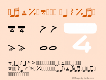 Musicazzo Medium Version 001.000 Font Sample