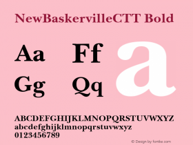 NewBaskervilleCTT Bold 1.000.000 Font Sample