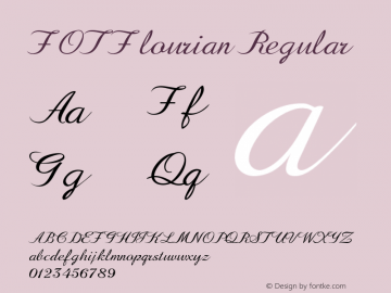 FOTFlourian Version 1.000 Font Sample