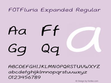 FOTFluria-ExpandedRegular Version 1.000 Font Sample