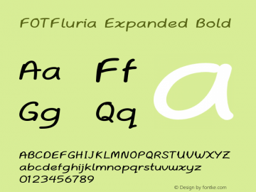 FOTFluria-ExpandedBold Version 1.000 Font Sample