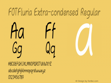 FOTFluria-ExtracondensedRegular Version 1.000 Font Sample