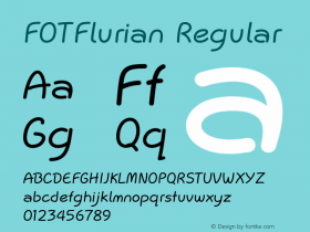 FOTFlurian Version 1.000 Font Sample