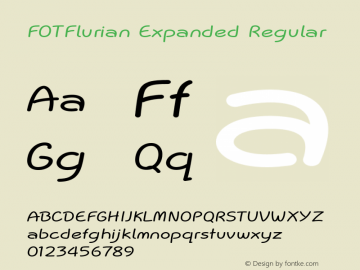 FOTFlurian-ExpandedRegular Version 1.000 Font Sample