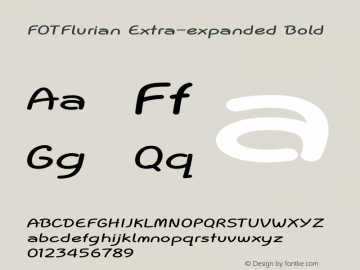 FOTFlurian-ExtraexpandedBold Version 1.000 Font Sample
