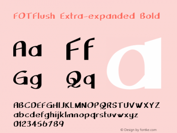 FOTFlush-ExtraexpandedBold Version 1.000图片样张