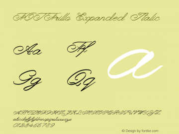 FOTFrillo-ExpandedItalic Version 1.000 Font Sample