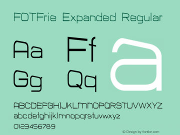 FOTFrie-ExpandedRegular Version 1.000 Font Sample