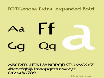 FOTGenosa-ExtraexpandedBold Version 1.000图片样张