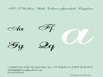 FOTGoldenGate-ExtraexpandedRegular Version 1.000 Font Sample