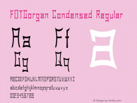 FOTGorgan-CondensedRegular Version 1.000图片样张