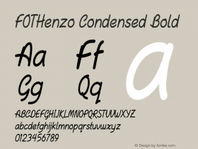 FOTHenzo-CondensedBold Version 1.000 Font Sample