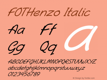 FOTHenzo-Italic Version 1.000图片样张