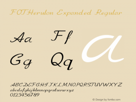 FOTHerulon-ExpandedRegular Version 1.000 Font Sample