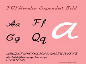 FOTHerulon-ExpandedBold Version 1.000 Font Sample